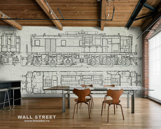 Фотообои в интерьере артикул Induction 19, ИНДУКЦИЯ / INDUCTION, Wall street